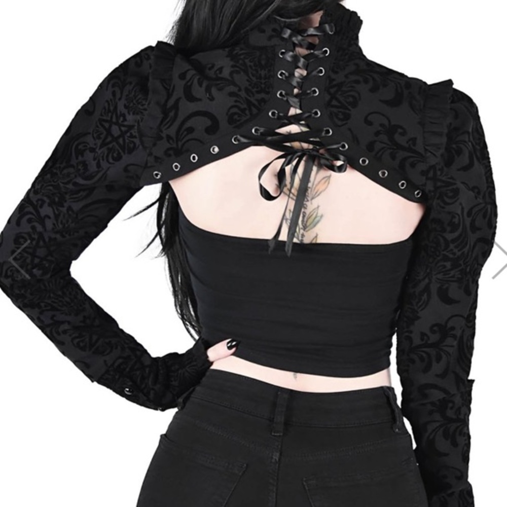Killstar velvet bolero top velvet